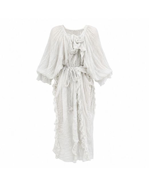 Miro Misljen White Zephyr Cloud Dress