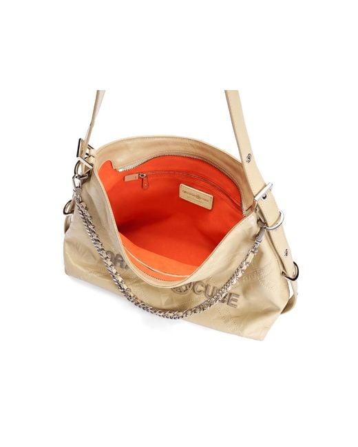 Orange Cube Metallic Metropolitan Chain Hobo