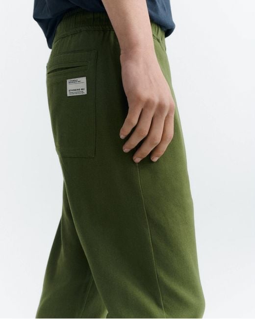 Thinking Mu Green Travel Light Straight Pants for men