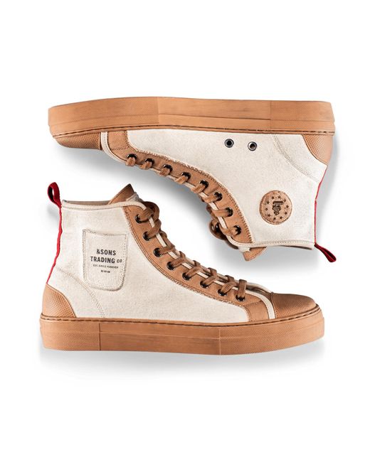 &SONS Trading Co Brown &sons Baseline Basketball High Top for men