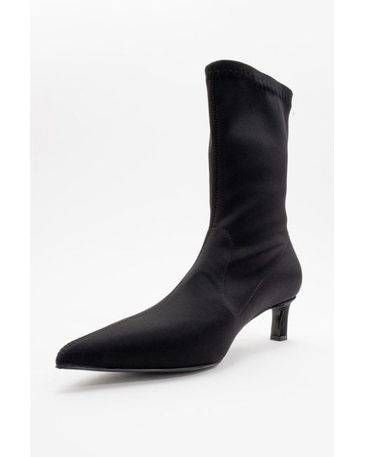 Prologue Shoes Black Lewin Stretch Pointed Toe Stiletto Boot