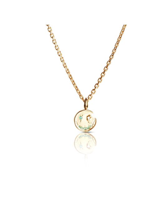 Kasun Metallic Smile Hoop Earrings – May – Emerald – Plated