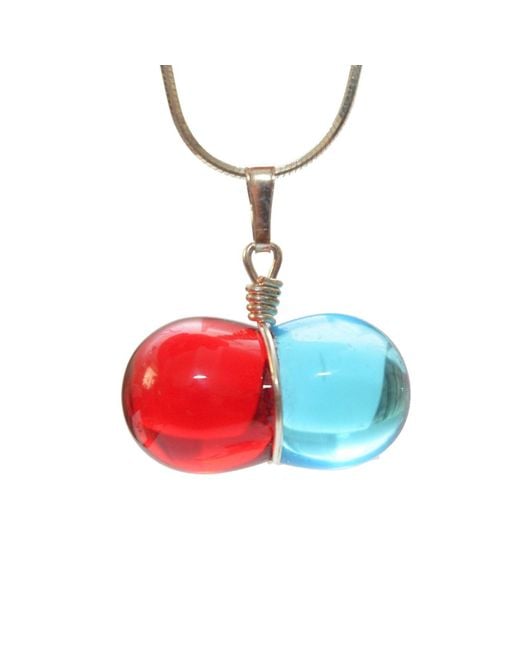 Laura Daili White Fire & Water Harmony Glass Pendant