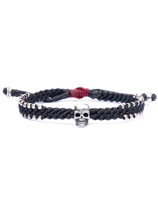 Harbour Uk Blue Urban Rope Bracelet For With Detail – Skull Connection for men
