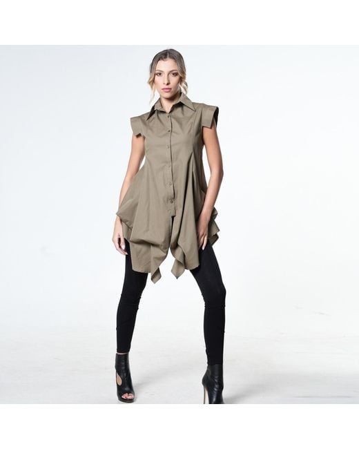 Metamorph Brown Extravagant Cotton Shirt