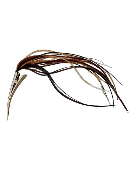 Romer Millinery Feather Clip For Hair, Hats, Turban, Lapel Xl Multi Browns