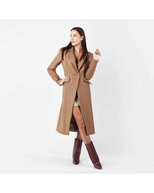 Mandragora Brown Carmel Classic Wool Coat