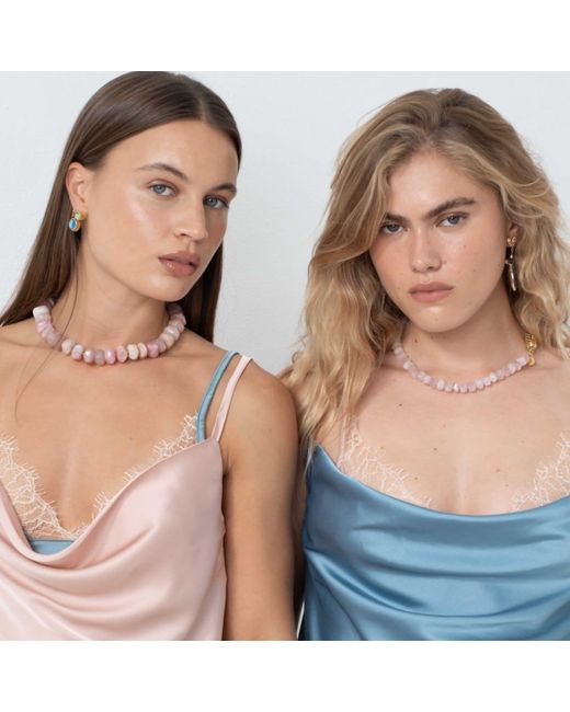 Noblesse Oblige Blue Duck Egg Lace Trimmed Cowl Neck Camisole