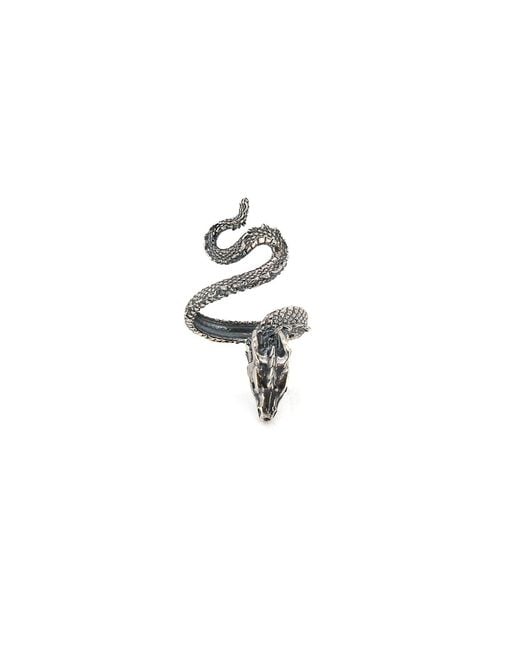 Ebru Jewelry Metallic Sterling Rebirth Snake Ring
