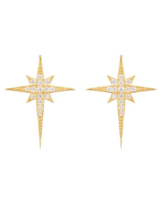 Latelita London Metallic North Star Small Stud Earrings