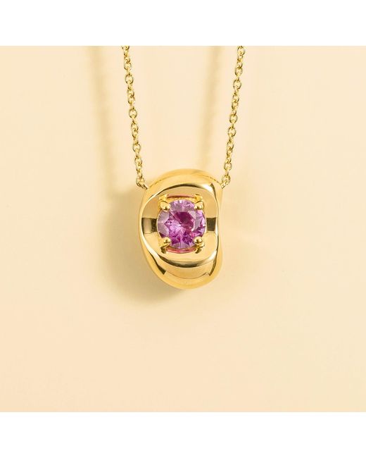 Juvetti White Fava Necklace Set With Sapphire