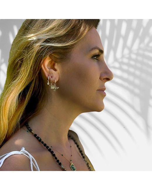 Ebru Jewelry Metallic Trio Spiritual Bird Earring Set