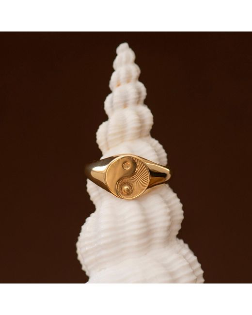 Zoe & Morgan Yellow Yin Yang Ring