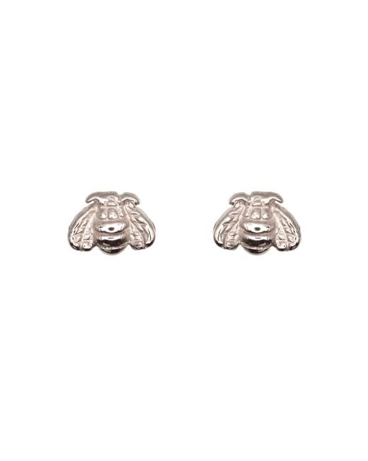 VicStoneNYC Fine Jewelry Metallic Tiny Cute Happy Bee Solid Earrings
