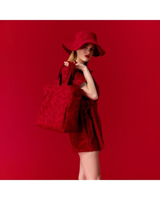 Nur Karaata Red Victoria Beach Dress