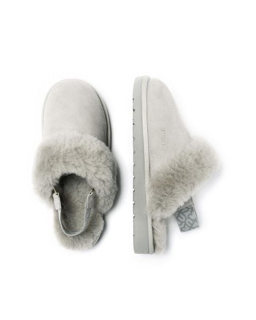 EverAu Australia Gray Pelican Removable Strap Slingback Slippers