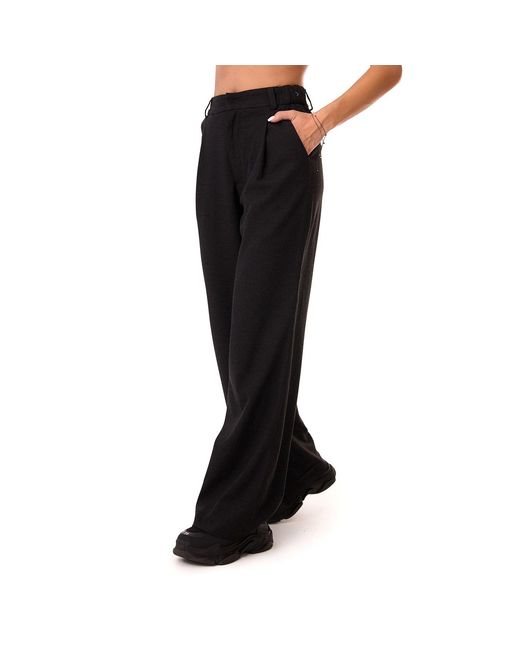 Mandragora Black Woolen Trousers With Straight Legs And Pleats