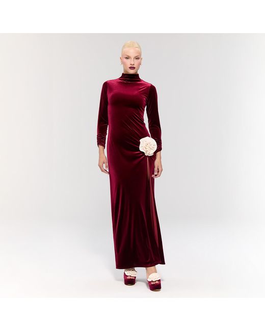 Nur Karaata Red Queen Chamber Burgundy Dress