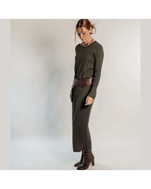 Rave on Trend Green Knitted Maxi Dress