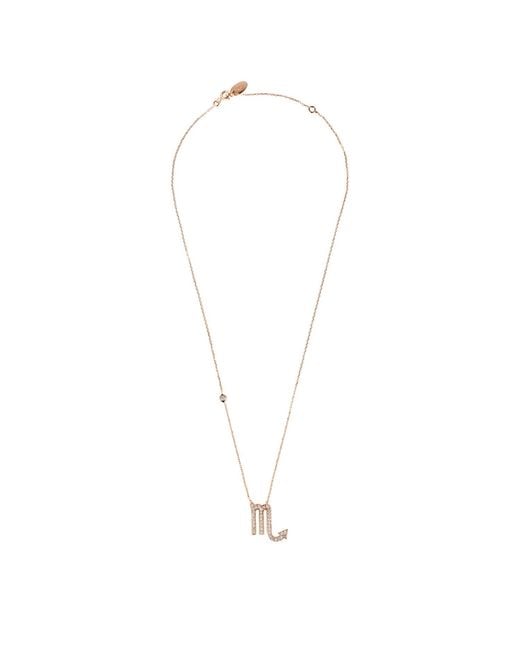 Latelita London Metallic Zodiac Star Sign Pendant Necklace Scorpio