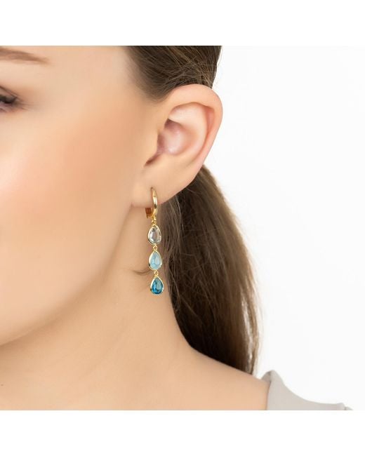 Latelita London Sardinia Triple Teardrop Earrings The Blues