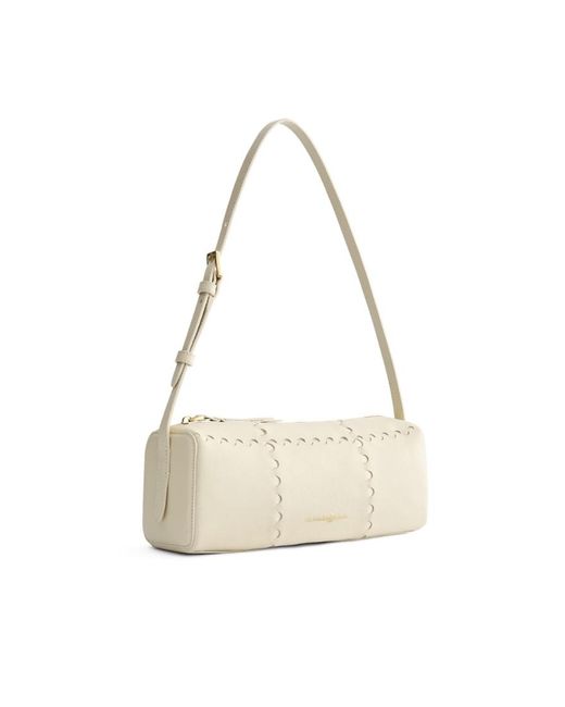 Orange Cube White Checkbox Shoulder Bag