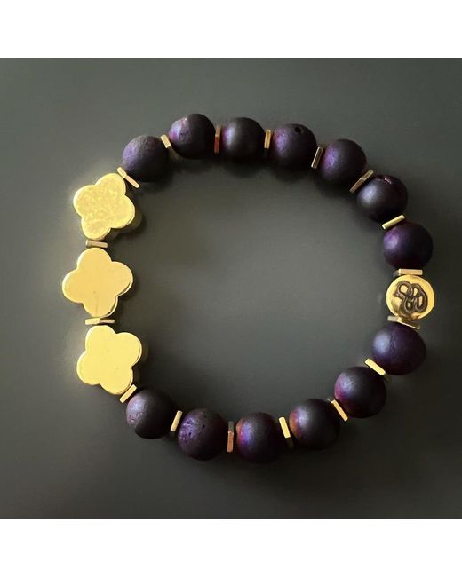 Ebru Jewelry Blue Moroccan Flower Agate Bracelet