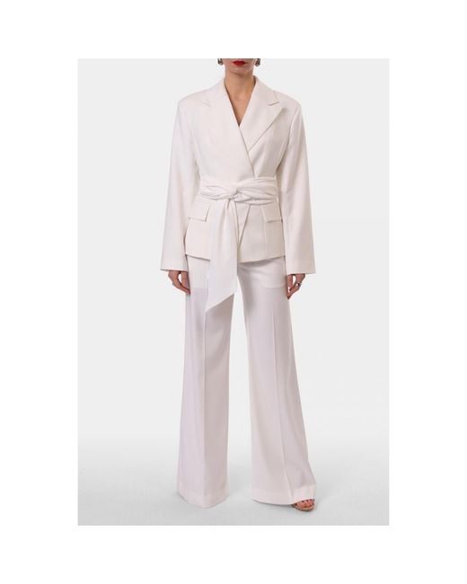 AGGI by HALEWSKI White Roksana Off X Shaped Blazer