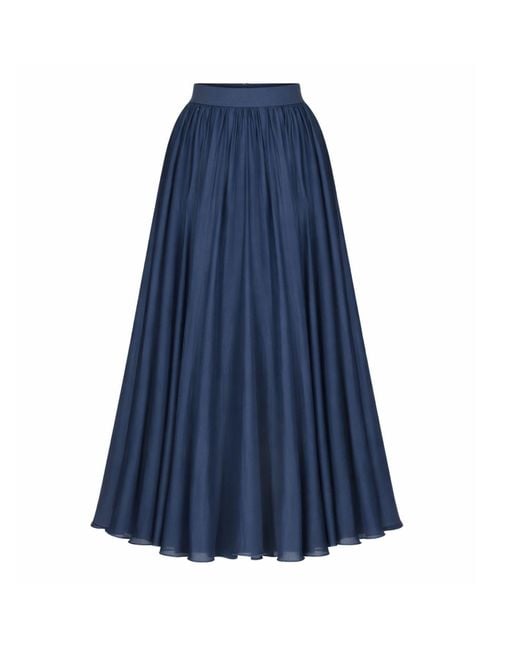 Elsava Blue Dark Midi Skirt