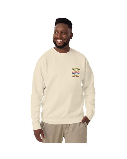Anchor and Crew Neutrals Natural Out Of Office Passenger Organic Cotton Sweatshirt for men