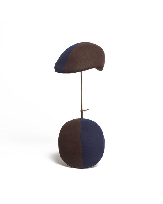 Dasmarca Hats Brown Presley Two Tone Blocked Felt Cap for men