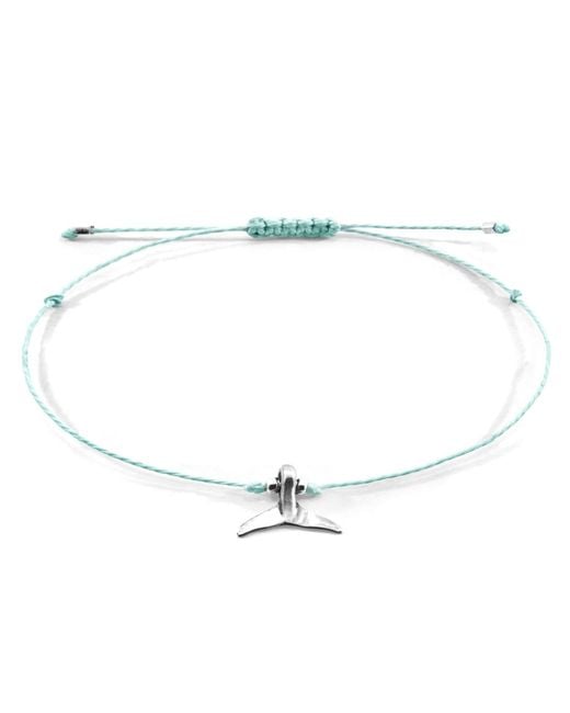 Anchor and Crew Metallic Think Ocean Mini Whale & Rope Macrame Bracelet