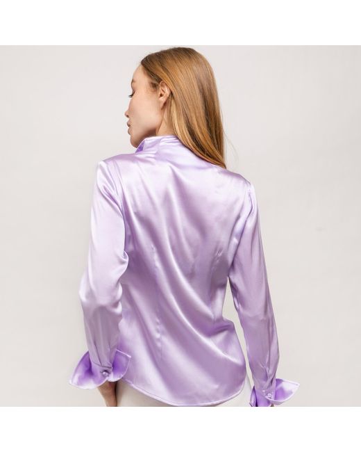 Farinaz Purple Soft Collar Blouse