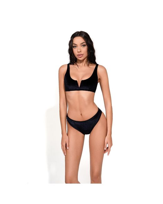Maison Tangerine Black Monaco Velvet Bikini For