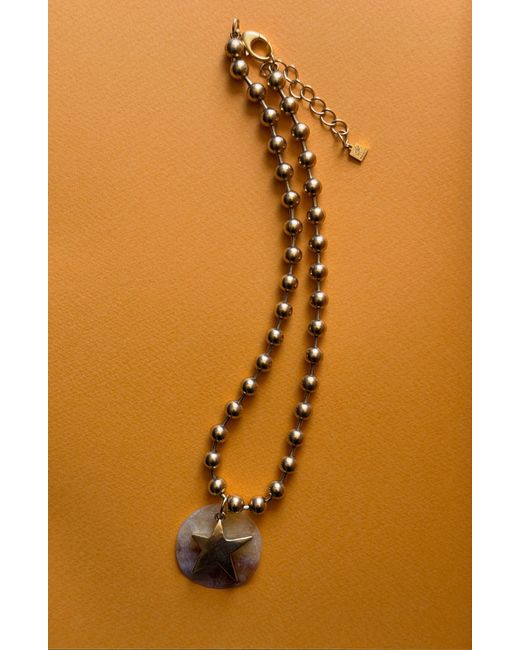 Sccollection Metallic Levi Star & Shell Necklace