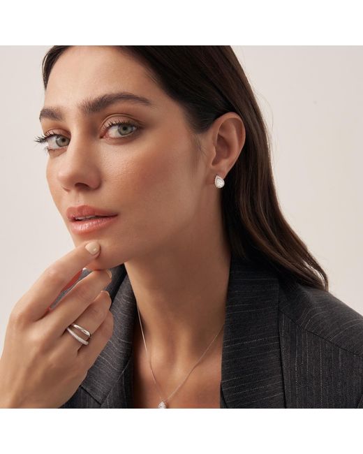 Shabella Nyc Yellow Thin Pave Dual Ring