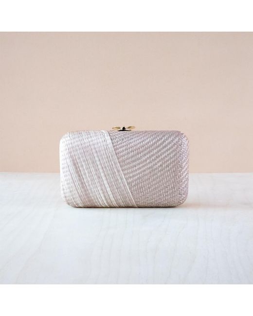 LIKHÂ Gray Dusty Rose Kimono Clutch Purse