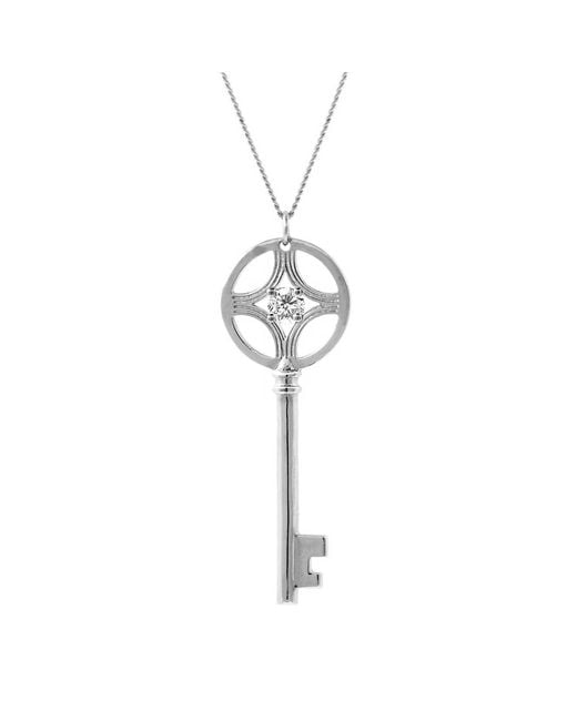 Lee Renee Metallic Diamond Key Necklace –