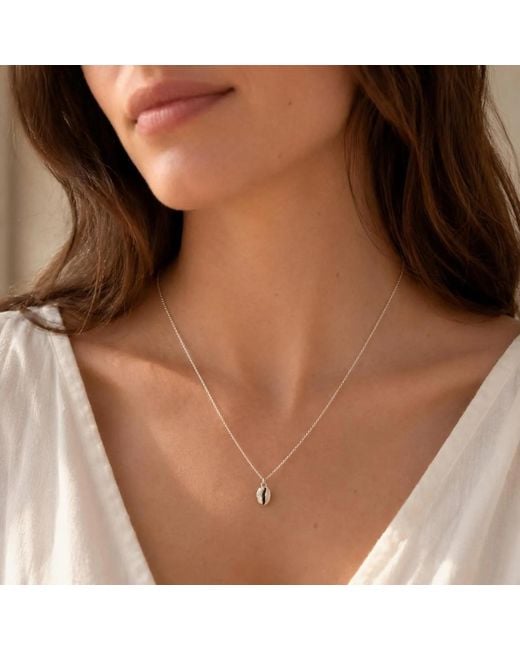 Mother Nature Jewelry Metallic Coffee Bean Necklace, Handmade Minimalist Pendant