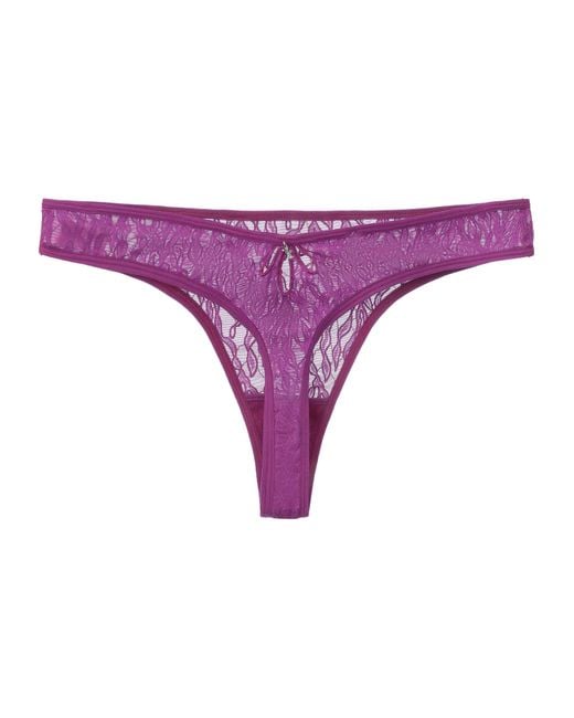 Amour D'agnette Purple Julie Lace Thong