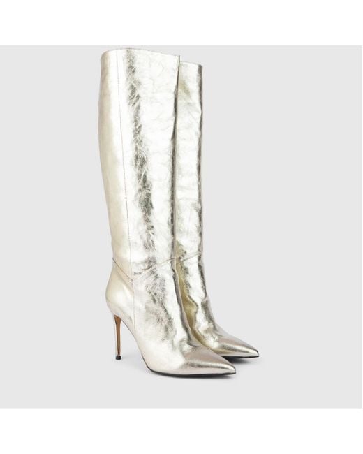 Ilvi Natural Flin Leather Heeled High Boot
