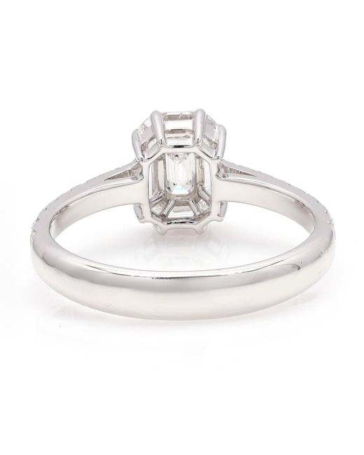 Artisan White 18K Baguette Diamond Geometric Ring