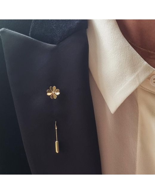 Lee Renee Metallic Diamond Lucky Clover Tie Pin/ Twist Tie Pin– for men
