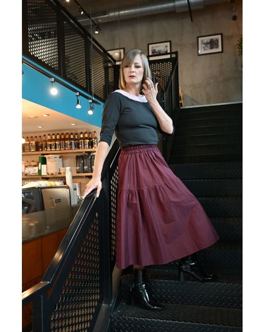 Frock Tales Black Boating Top