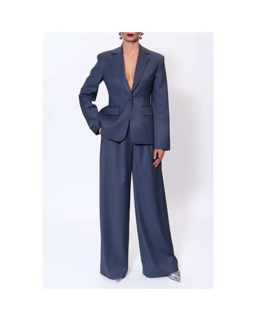AGGI by HALEWSKI Blue Bonnie Moonlight X Shaped Blazer