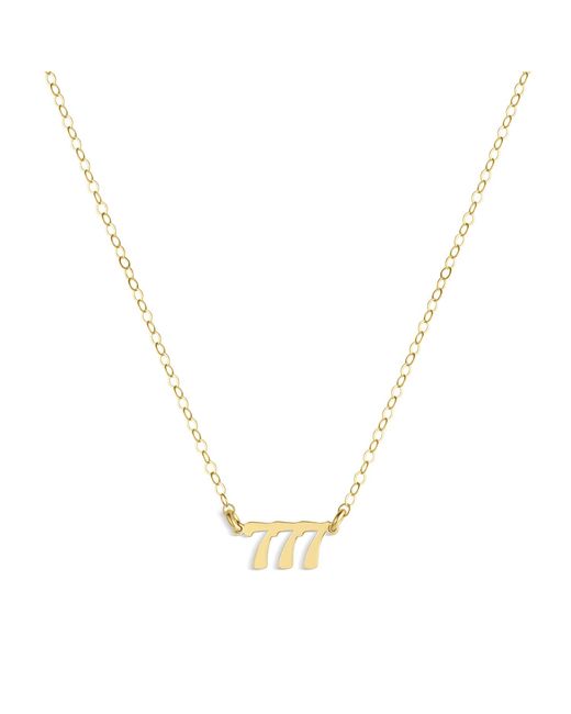 SET & STONES Metallic Angel Numbers Necklace- Seven