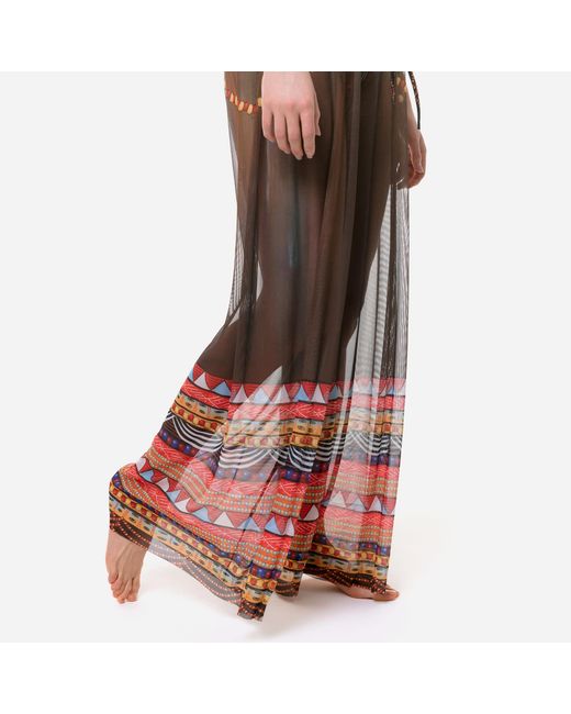 Rodasoleil Smart Swimwear Brown Tan-Through Mesh Lightweight Beach Pants Africa