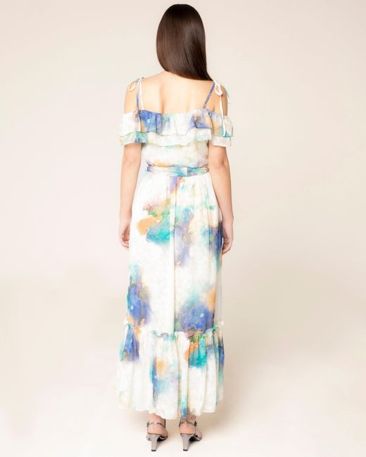 Niza Blue Off-Shoulder Dress Hawaii