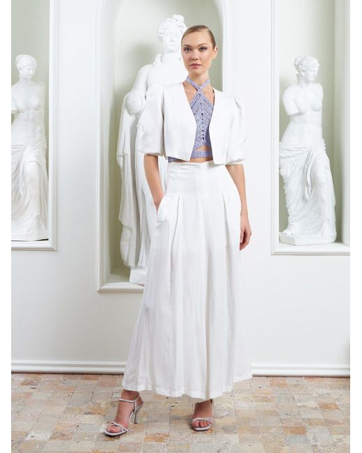 Lumina Eligma White The Palazzo Jacket