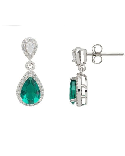 Latelita London Green Phillippa Drop Earrings Emerald